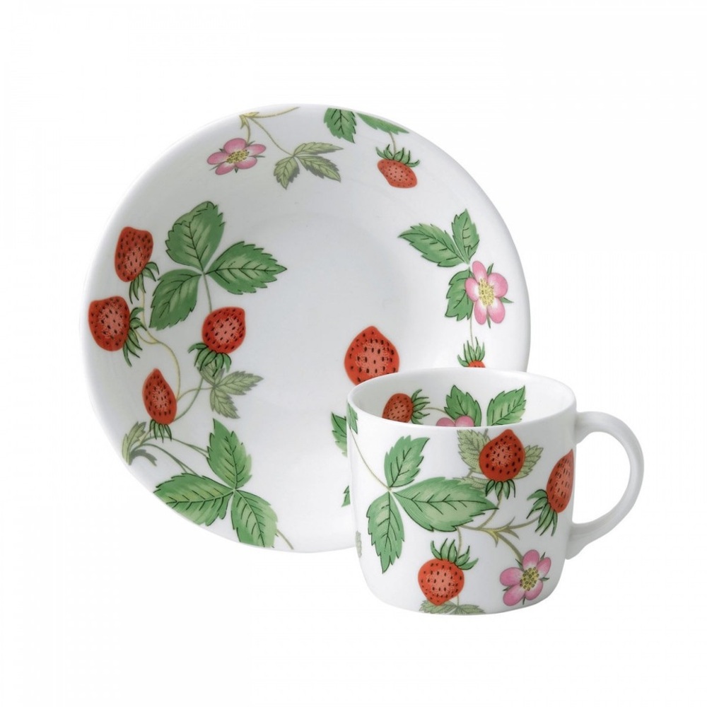 NWT Wedgwood Wild Strawberry 2 Piece Nursery Set